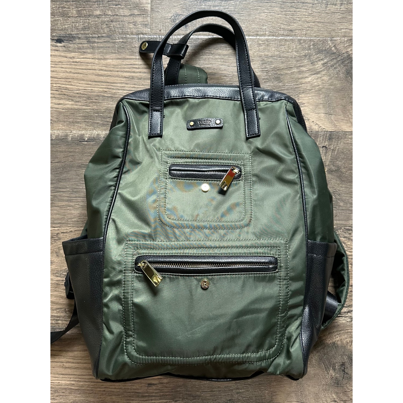 Tutilo Carry The Day The Two Pockets Collection Backpack Forest Green